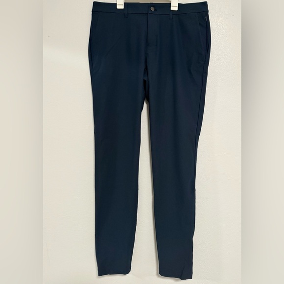 Lululemon ABC Commission Pants Mens 35x37 Chino Warpstreme Blue Performance - Picture 3 of 8